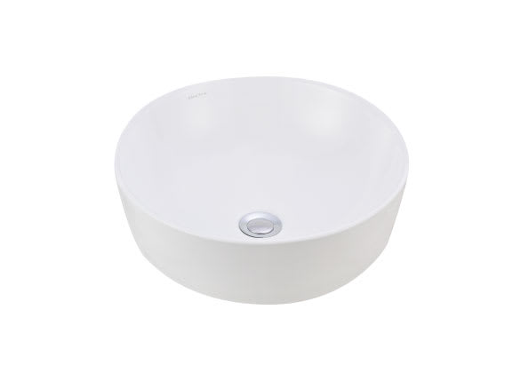 Countertop Basin WHITE Valencia Slim Round WBVC950144WW JohnsonSuisse