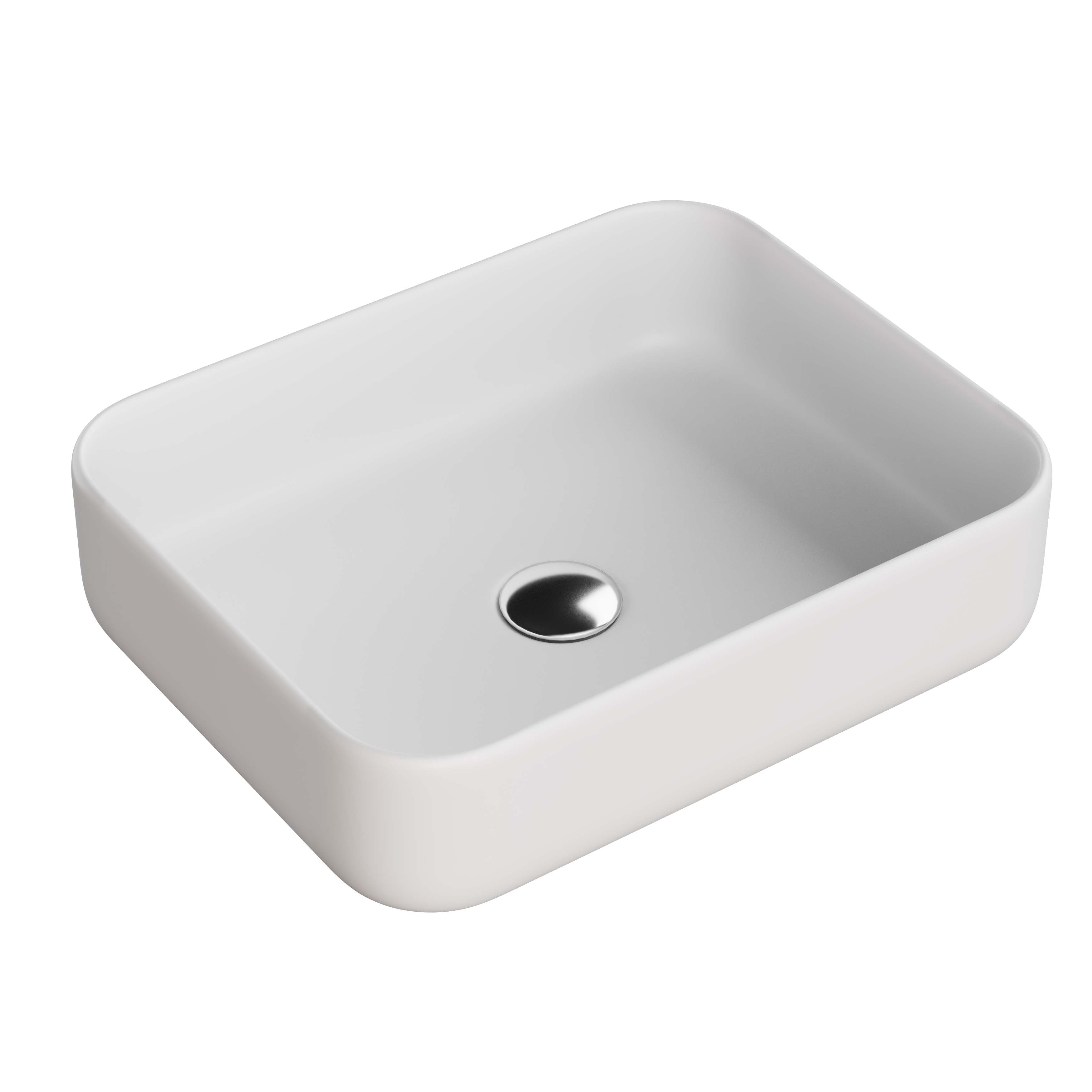 Countertop Basin MATT WHITE Valencia Slim Rectangular WBVC950141MW JohnsonSuisse