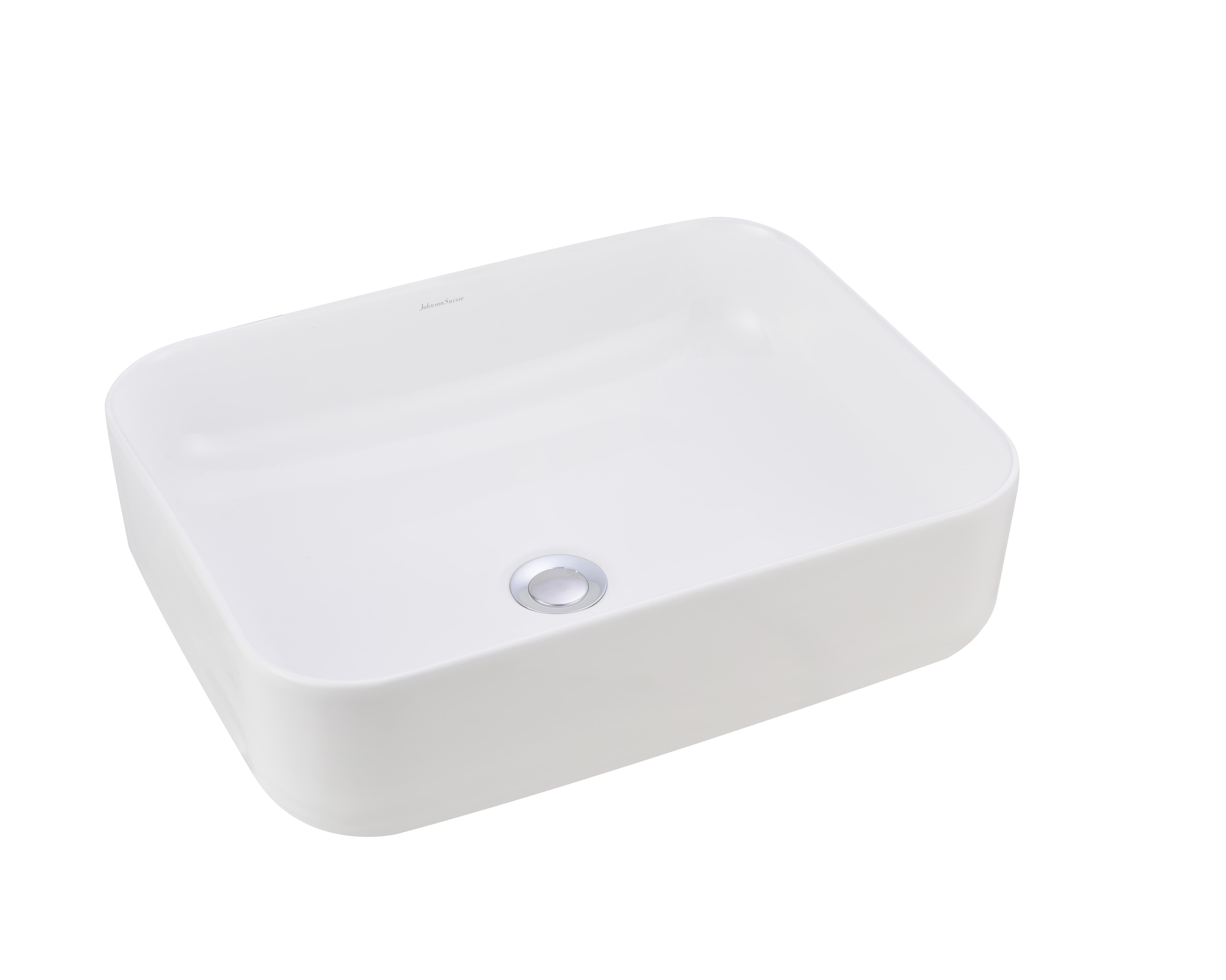 Countertop Basin WHITE Valencia Slim Rectangular WBVC950141WW JohnsonSuisse