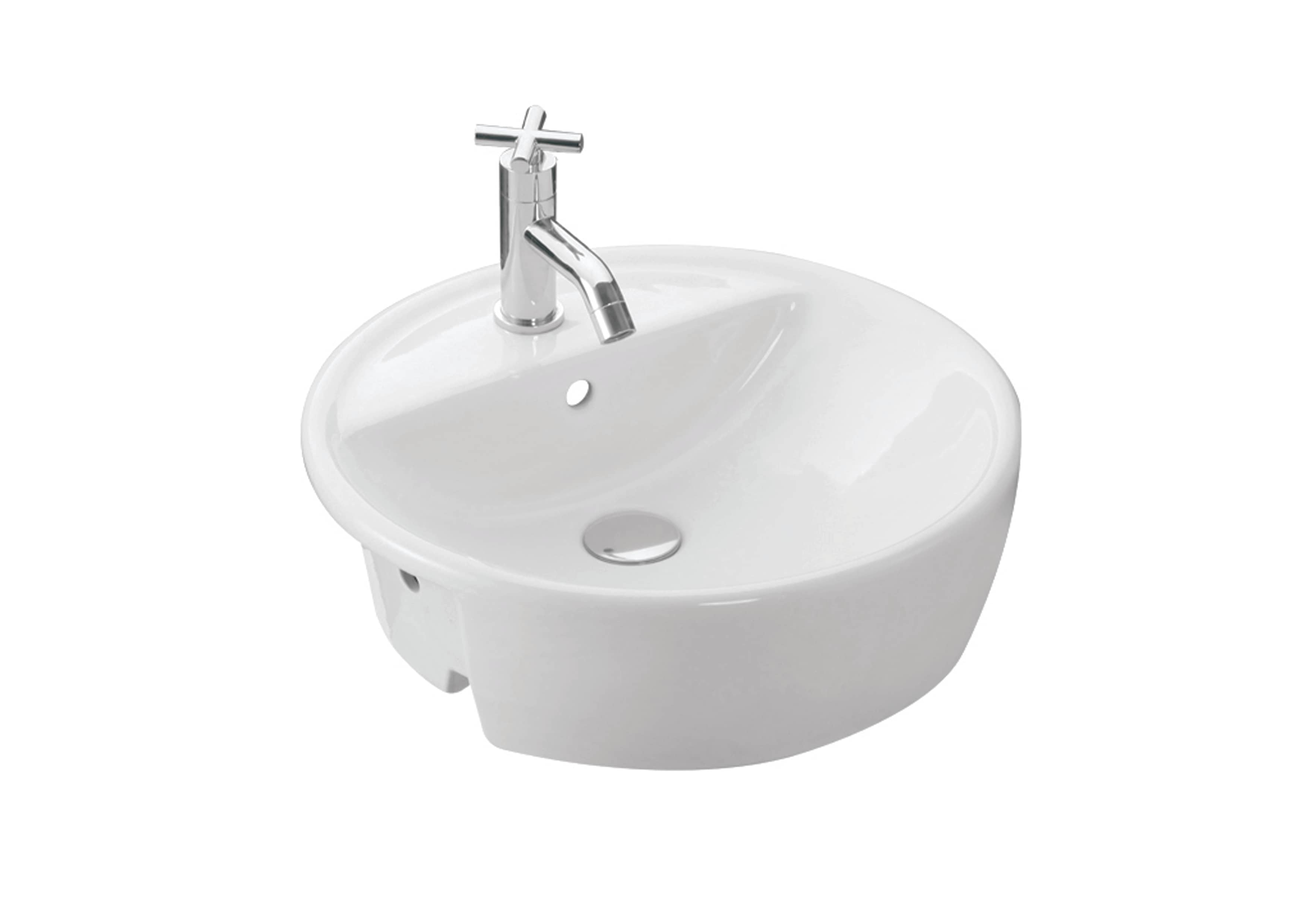 Semi-recessed Basin WHITE Basel WBSABA201WW JohnsonSuisse