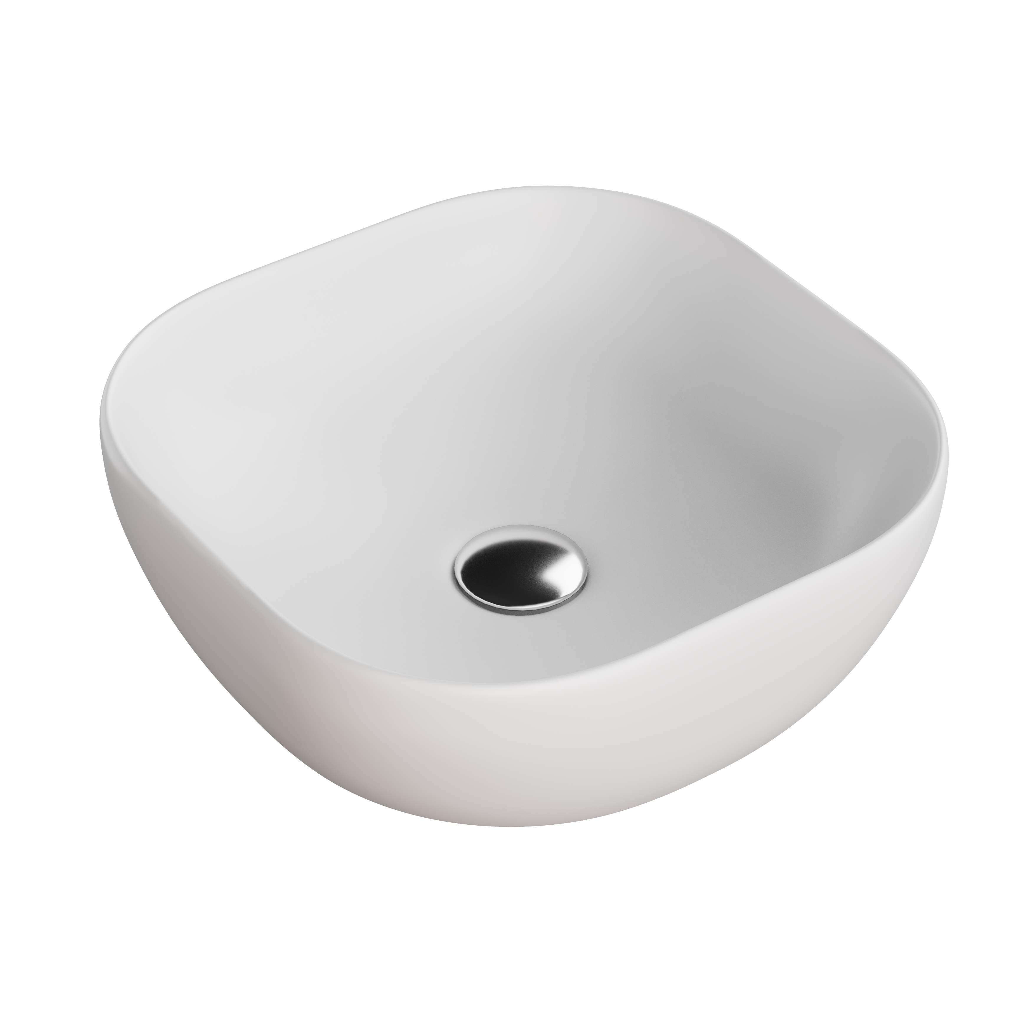 Countertop Basin MATT WHITE Valencia Slim Soft WBVC950143MW JohnsonSuisse
