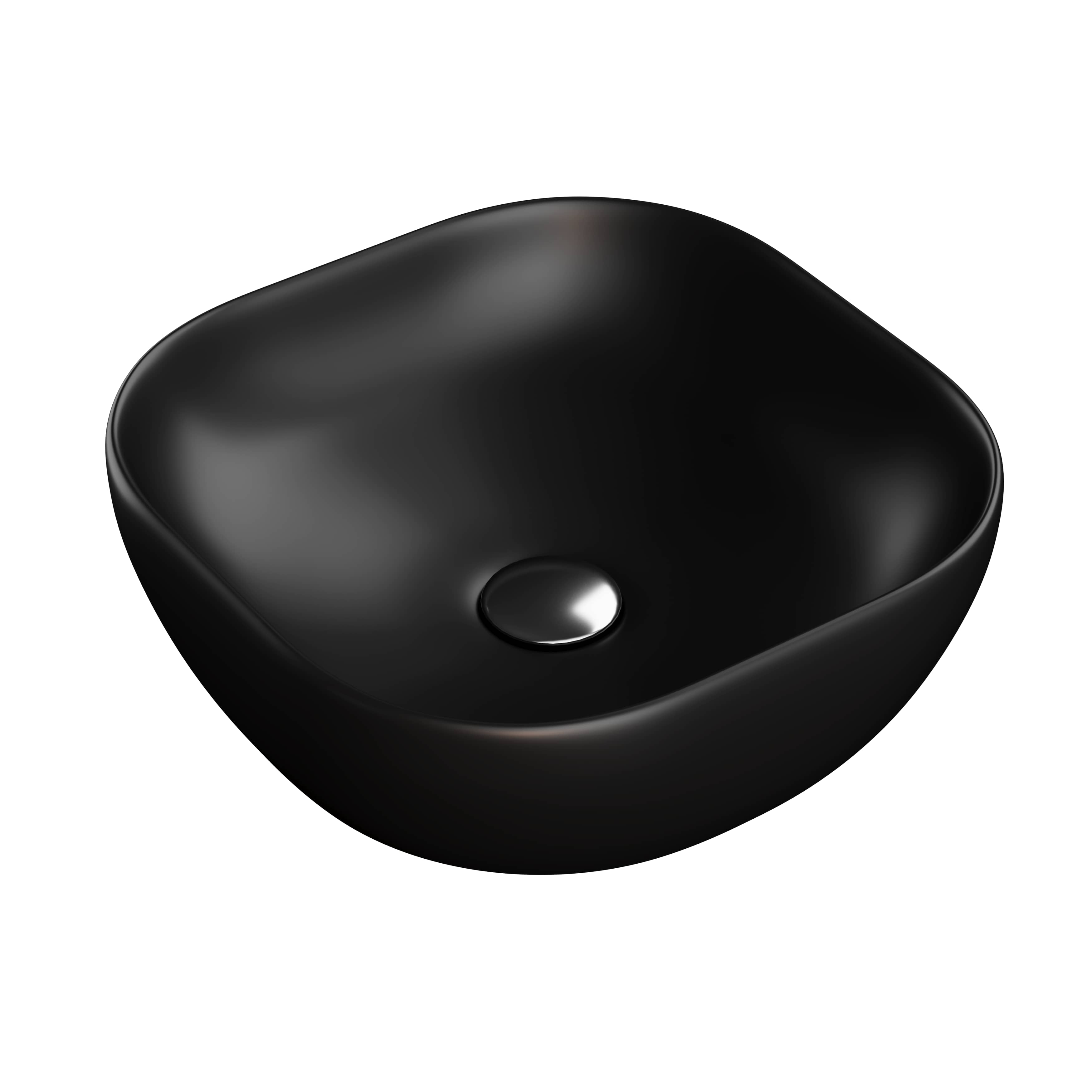 Countertop Basin MATT BLACK Valencia Slim Soft WBVC950143MB JohnsonSuisse
