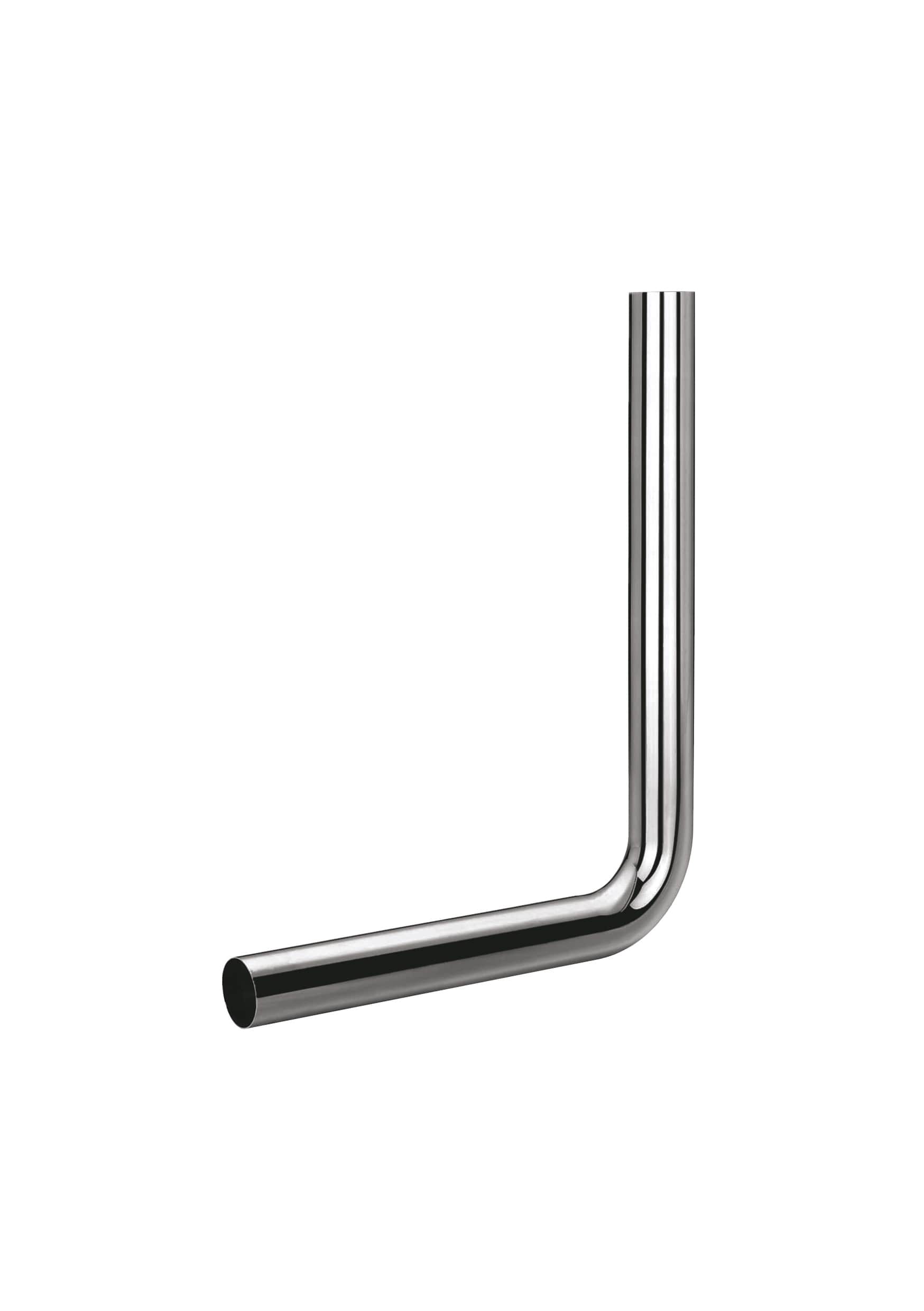 Flush Pipe and Accessories CHROME Stainless steel L' shape WC flush pipe WBFT400431CP JohnsonSuisse