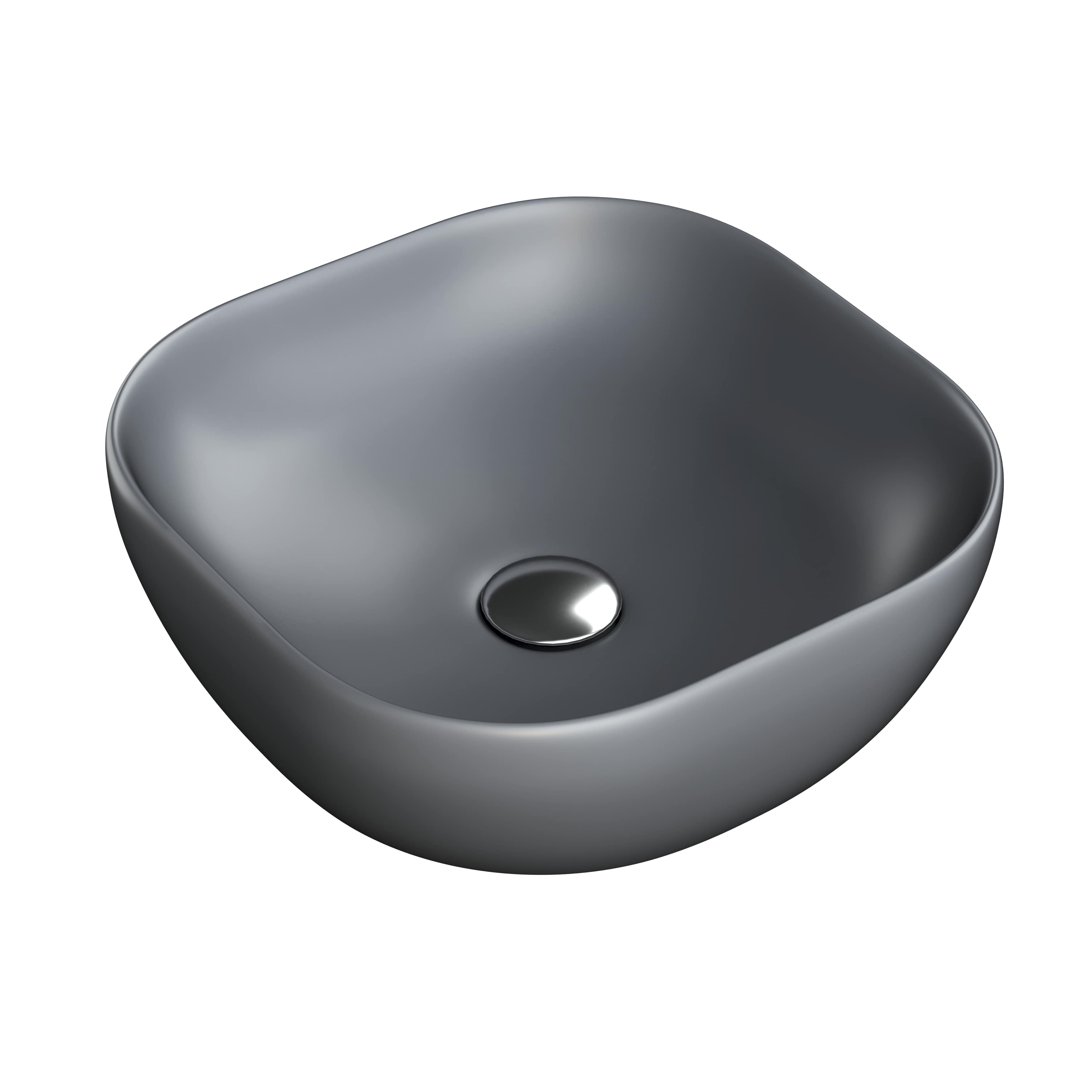 Countertop Basin MATT GREY Valencia Slim Soft WBVC950143MG JohnsonSuisse