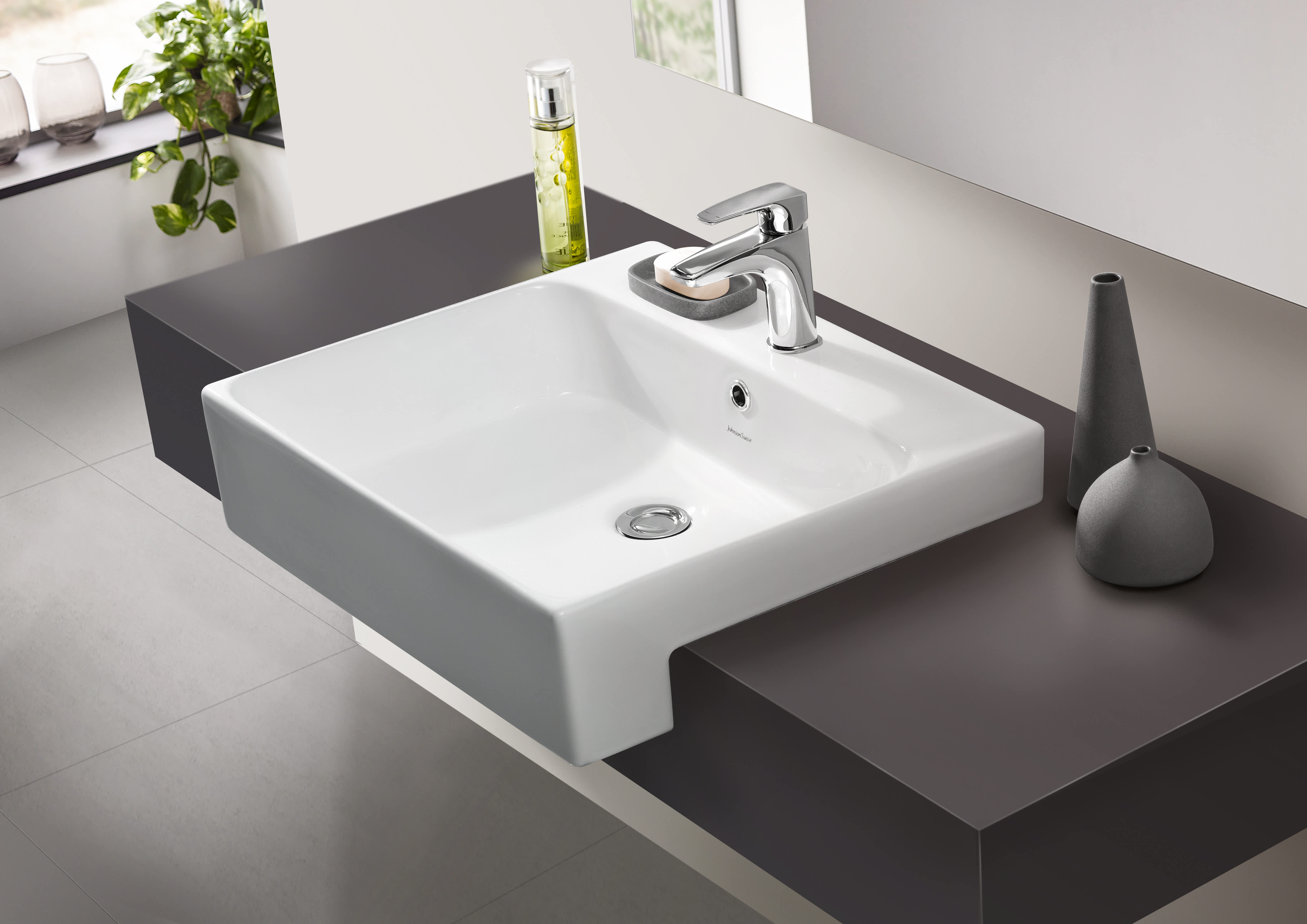 Semi-recessed Basin Gemelli 550 WBAAGM101.. JohnsonSuisse1